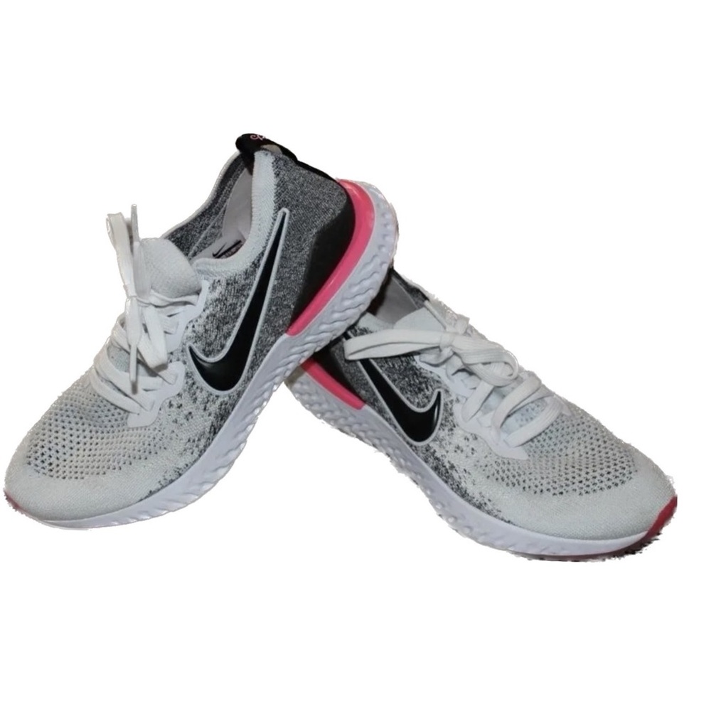 Nike Epic React Flyknit Sneakers Shoes size 9 Hyper Pink Black White